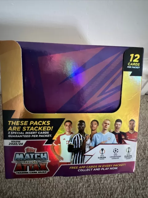 Topps match attax season 2023/24 Trading Cards . 36 Packets Full Box Sealed