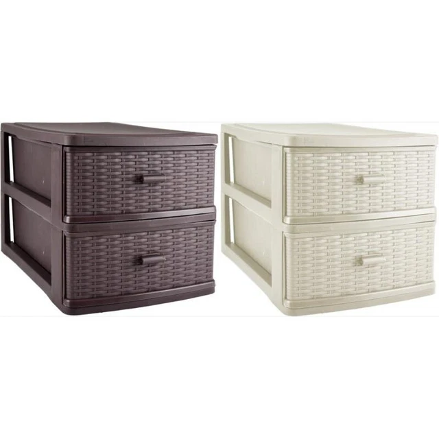 Maury's Cassettiera Intreccio Rattan Media 19X14X11Cm Colori Assortiti