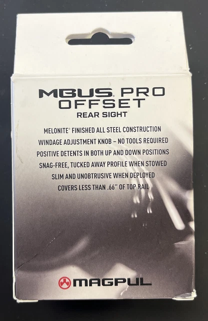 BRAND NEW Magpul Mbus Pro Offset Rear Sight. 3