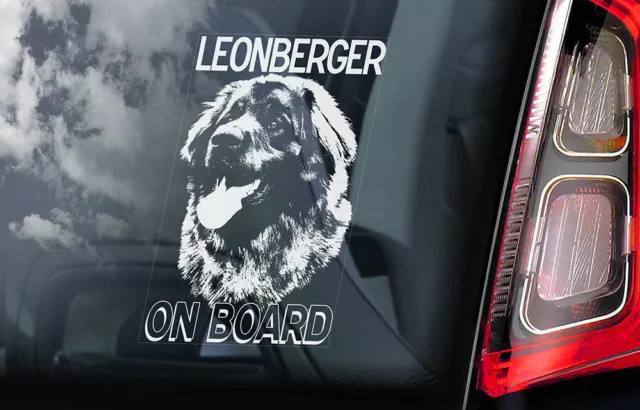 LEONBERGER Car Sticker, Dog Window Decal Bumper Sign Pet Gift - V01