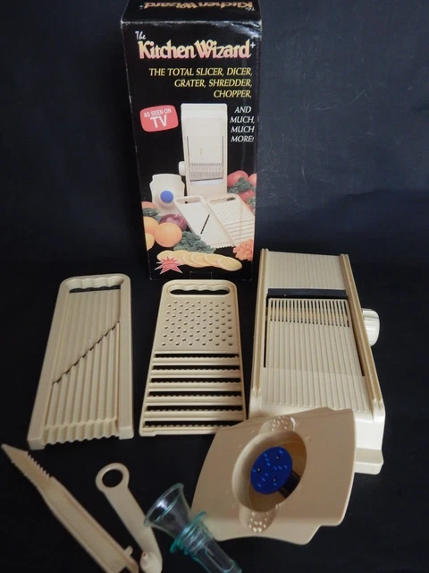 Retro Asistente De Cocina Rebanadora Rallador Trituradora Picadora Exprimidor Espiral