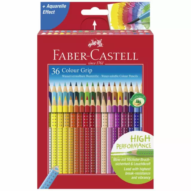 FABER CASTELL Farbstift COLOUR GRIP 2001 36 Stück Kartonetui