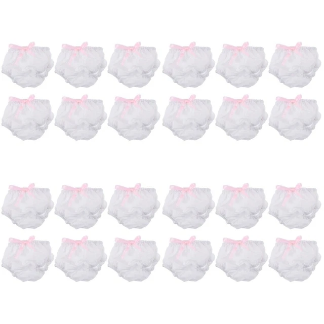 24 pz mutandine per bambola piccola decorative di ricambio casa riutilizzabili lavabili