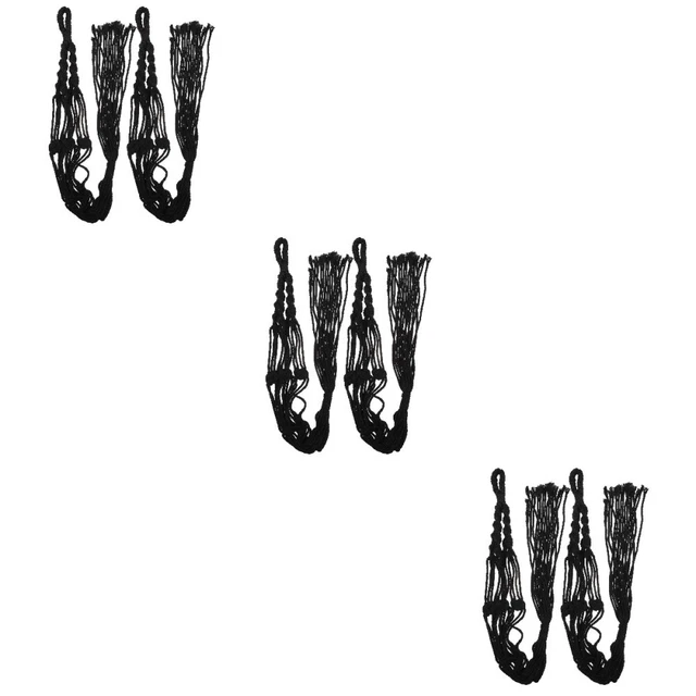 6 Pcs Blumenampel Makramee-Topfhalter Zum Aufhängen Korb Für Blumentöpfe