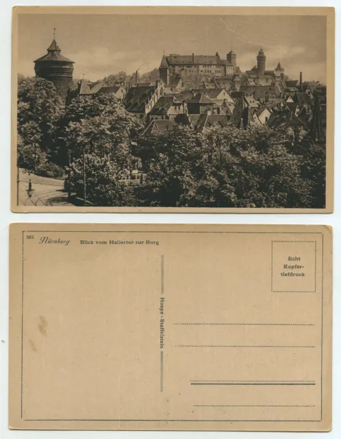 79115 - Norimberga - vista dalla porta di Haller al castello - vecchia cartolina