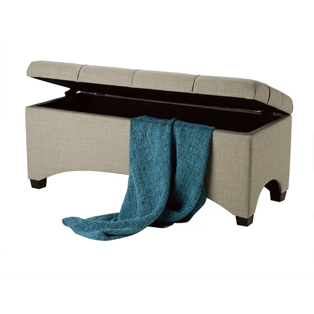 Storage Bench Ottoman Footstool Sofa Deck Box Organizer Durable Home Furniture