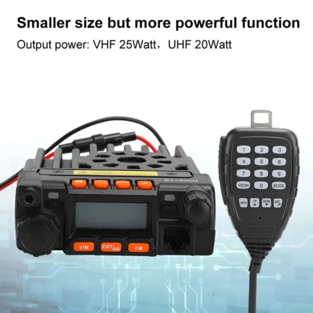 Ricetrasmettitore auto dual band 25 W FM prosciutto walkie talkie VHF UHF mini radio mobile