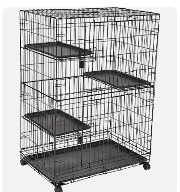 Amazon Basics Grande 3 Niveles Jaula para Gato Playpen 96cm X 15CM X 60,5CM