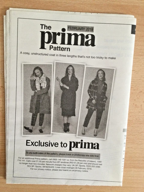 CHAQUETA DE ABRIGO FÁCIL MAC Prima patrón de costura TALLAS 10 A 20