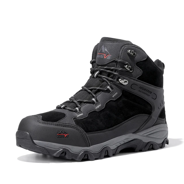 MEN'S WATERPROOF HIKING Boots Nonslip Outdoor Leather Trekking Trail
