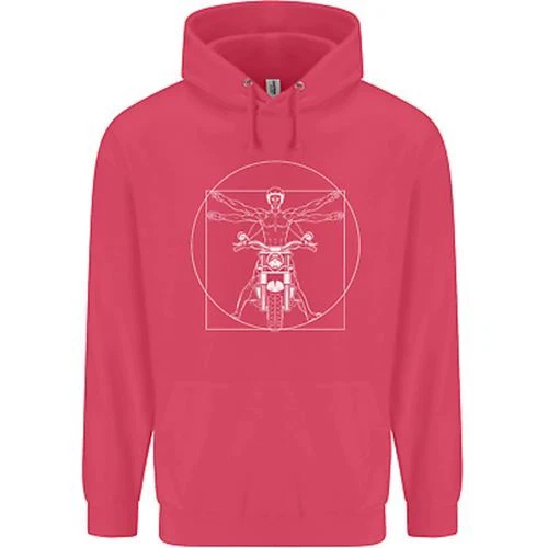 Felpa con cappuccio Vitruvian Biker Moto Moto Bambini Bambini 9