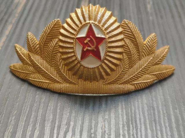 vintage russian badge hat cockade officer general ussr military dress uniform