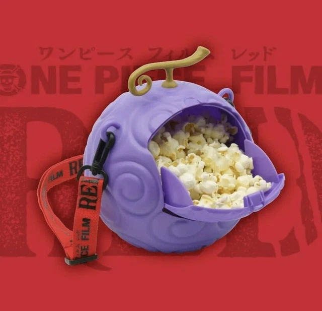 ONE PIECE FILM Red GumGum Fruit Popcorn Bucket Movie Theater Limited