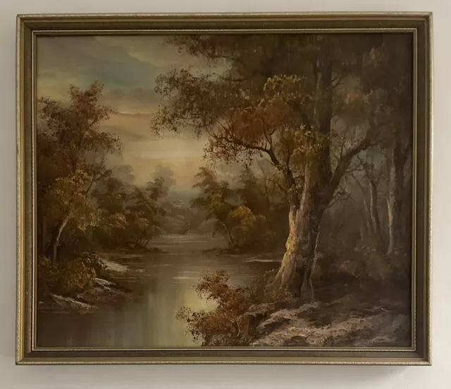 Large Original Impressionist Style Landscape Oil On Canvas Painting