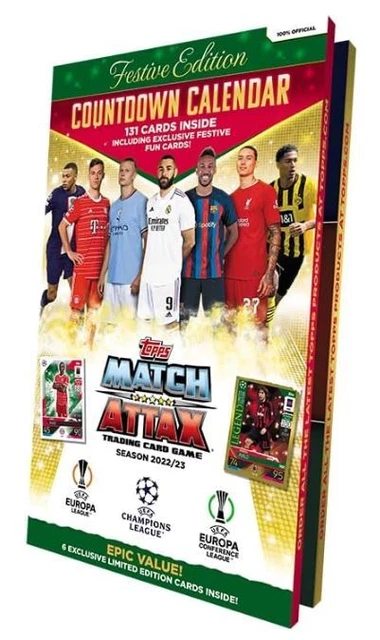 Topps Match Attax 22/23 - UEFA Champions League Fußballkarten - Adventskalender