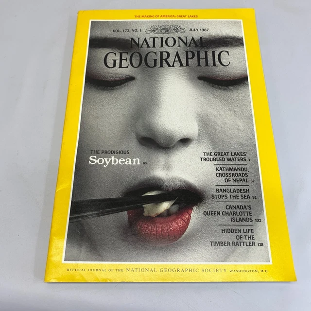 NATIONAL GEOGRAPHIC MAGAZINE July 1987 Soybean Great Lakes Bangladesh ...