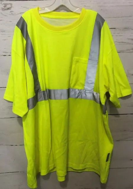 Safetyline Safety Shirt Yellow Size 4XL 3M Reflective Class 2 Level 2 NEW NWT