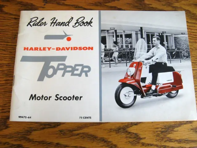 1964 Harley Davidson Topper Motor Scooter Rider Hand Book Owners Manual A AU NOS
