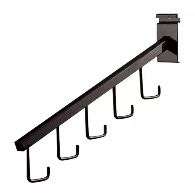 Wire Grid Lot of 10 Black J-Hooks Waterfall Faceout 16" Gridwall Wiregrid Purse