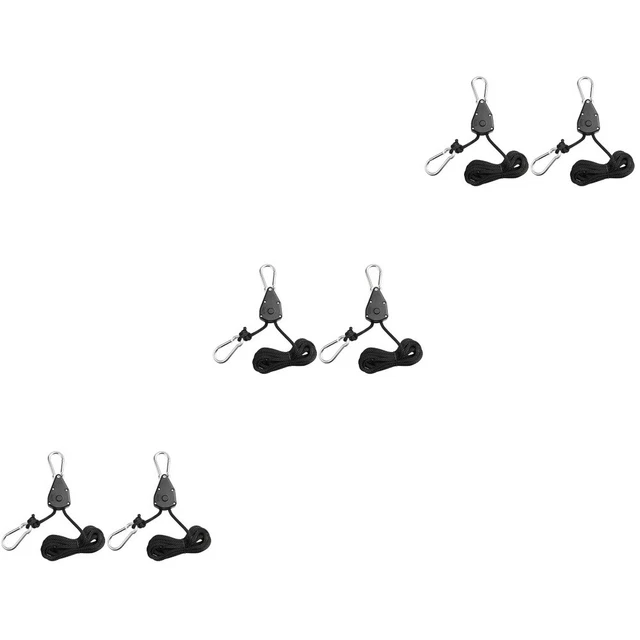 6 Pcs Wachsen Licht Kleiderbügel Pulley Seil Aufhänger Interne Getriebe Ratschen 8