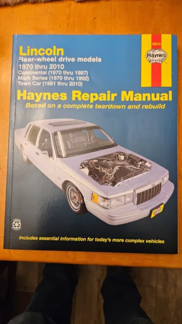 Haynes Publications Lincoln 1970 Thru 2010 59010 Repair Manual