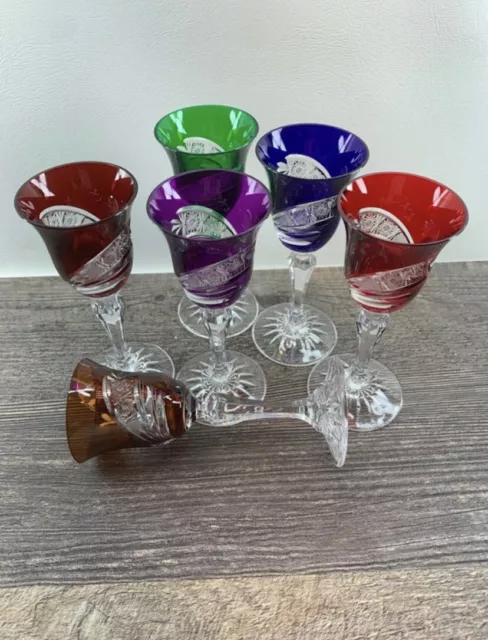 Stemmed Cocktail Nachtmann Liquor Crystal Roman Glasses.