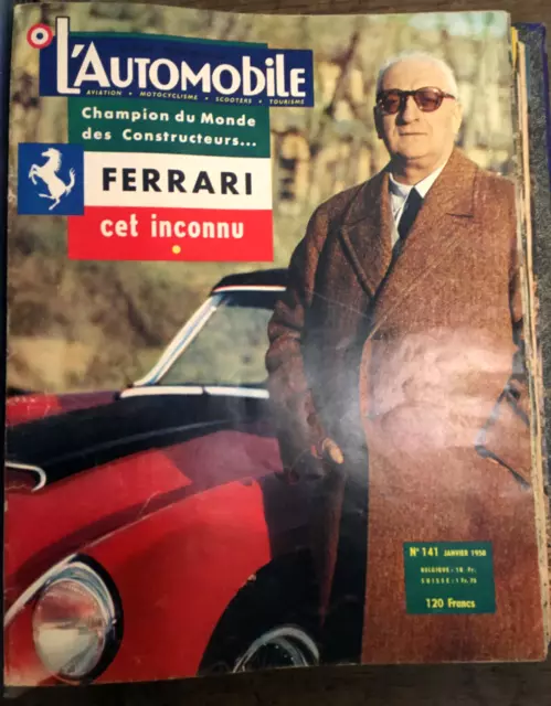 Revue L'AUTOMOBILE année 1958 complète - 12 numéros