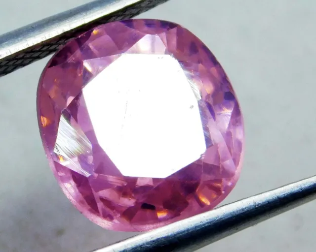 8.0 Cts NATURAL Untreated Beautiful CUSHION Cut Kunzite Loose Gemstone.1129