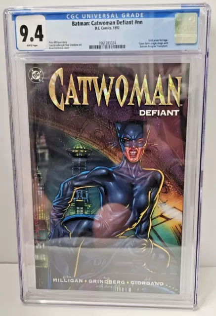 CGC 9.4 Batman: Catwoman Defiant #nn Gold Prism Foil Penguin DC Comics 1992