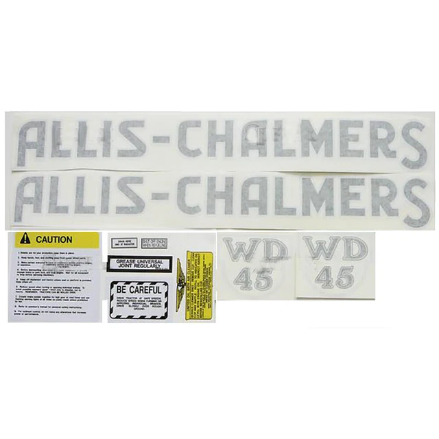 New Complete Decal Kit Fits Allis Chalmers AC Tractor Model WD45