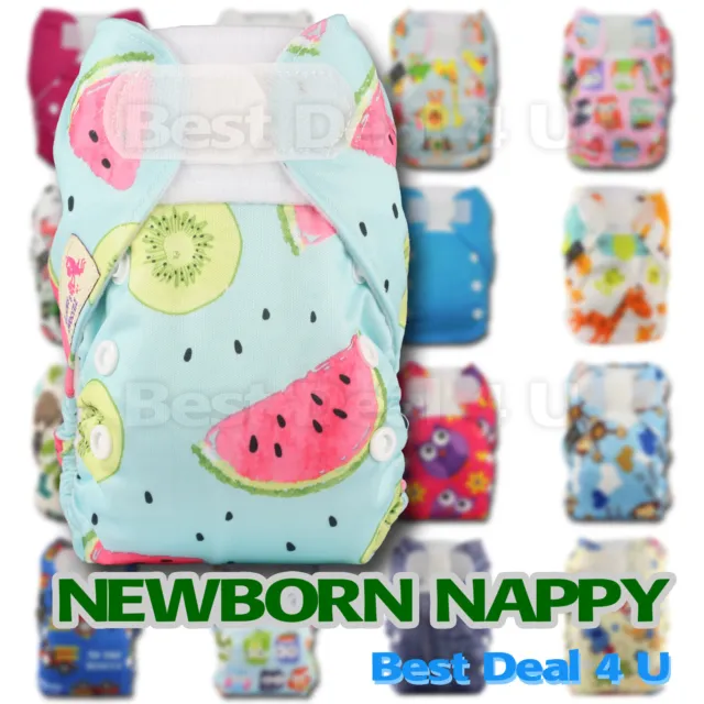 PREMATURE and NEWBORN Washable Reusable Cloth Pocket One Size Nappy