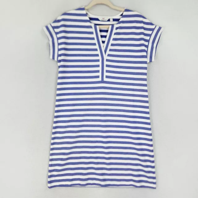 Vineyard Vines Dress Womens Small Blue White Striped Tunic Swing Short Sleeve