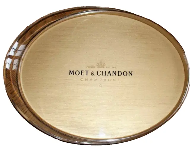 NEW MOET and CHANDON Champagne New Style Tray Gold and Perspex Brand New In Box