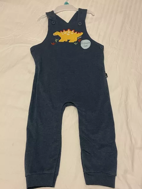 BNWOT Jojo Maman Bebe Baby Boy Dungarees Dinosaur Motif 18-24 Months