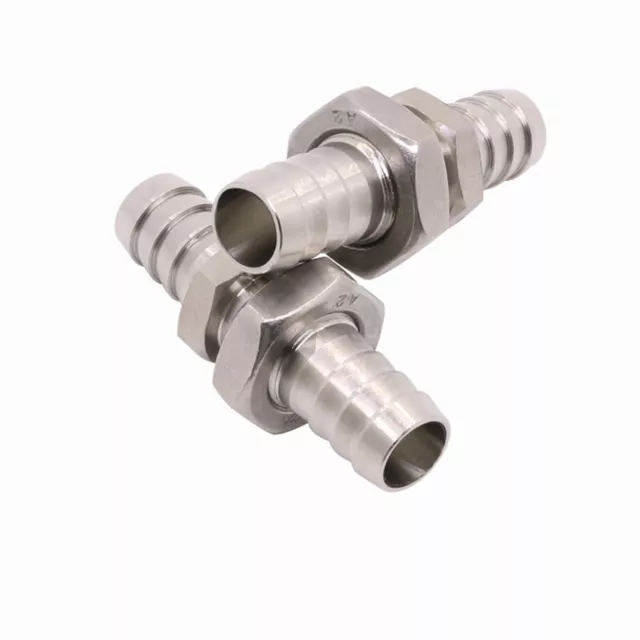 Hose Barb Bulkhead 304Stainless Steel Barbed Tube Pipe Fitting Coupler Connector