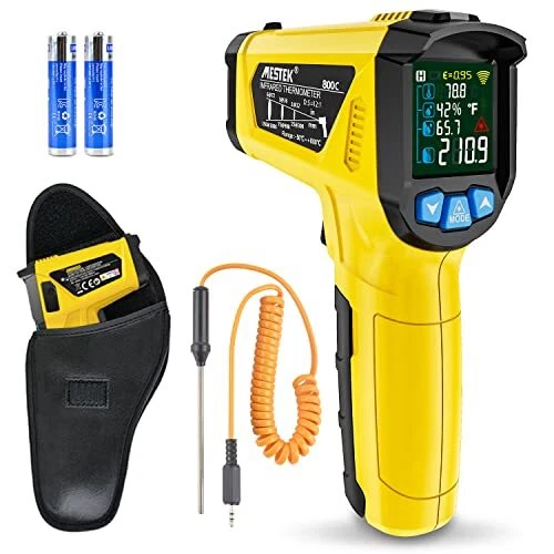Infrared Thermometer Temperature Gun -58°F~1472°F MESTEK Digital Laser Thermo...