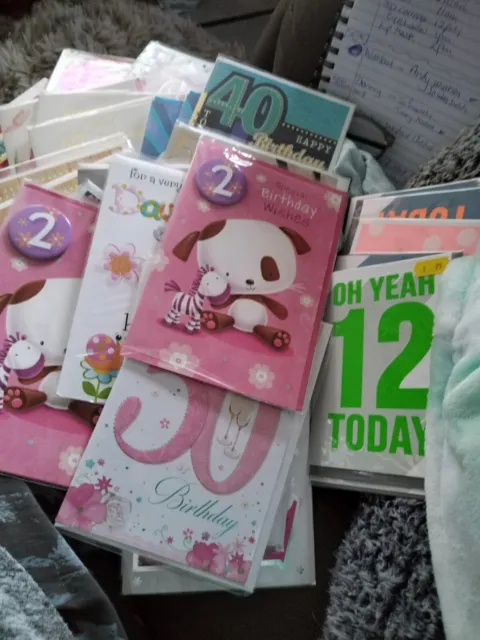 Job Lot Numbered Birthday Cards 95 Bn