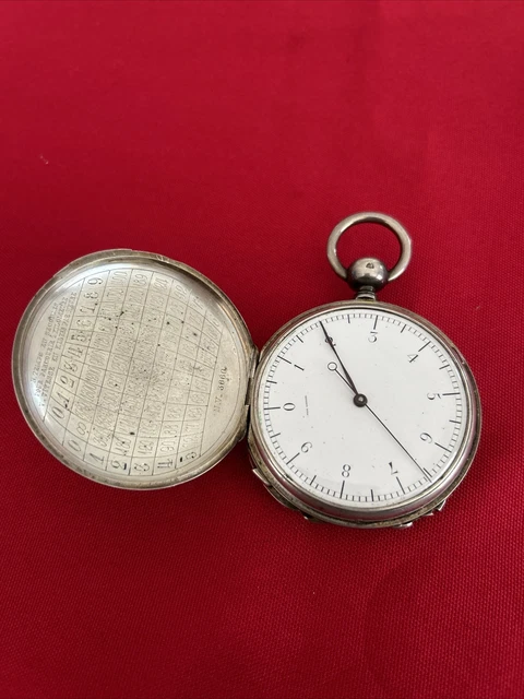 Montre Gousset Ancienne Philadelphia 1876, Huguenin Frères - Argent - Ne Fonctionne Plus
