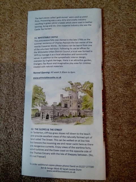 Whitstable Postcode Map WELCOME TO WHITSTABLE Town Map & Guide LEAFLET Beautiful Memento of the ...
