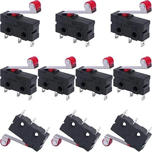 10pcs Momentary Micro Limit Switch with Roller Lever Arm SPDT Micro Swich