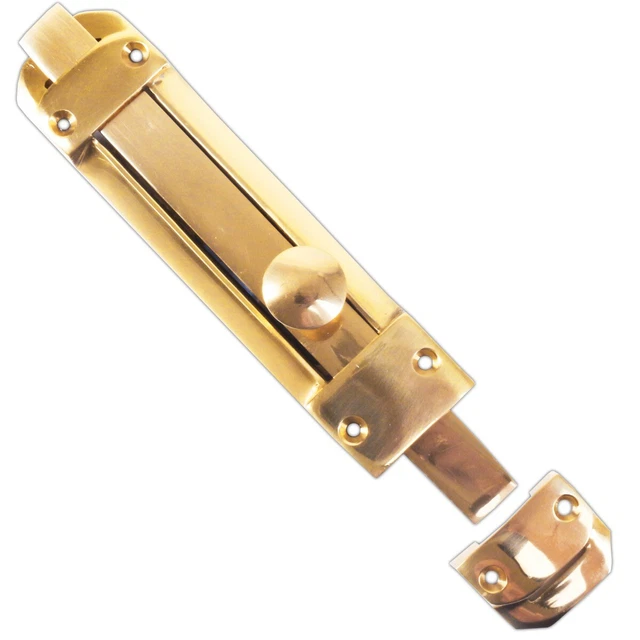 140mm SOLID BRASS SLIDING TOWER BOLT Heavy Duty Garden Shed Gate Lock Catch UK