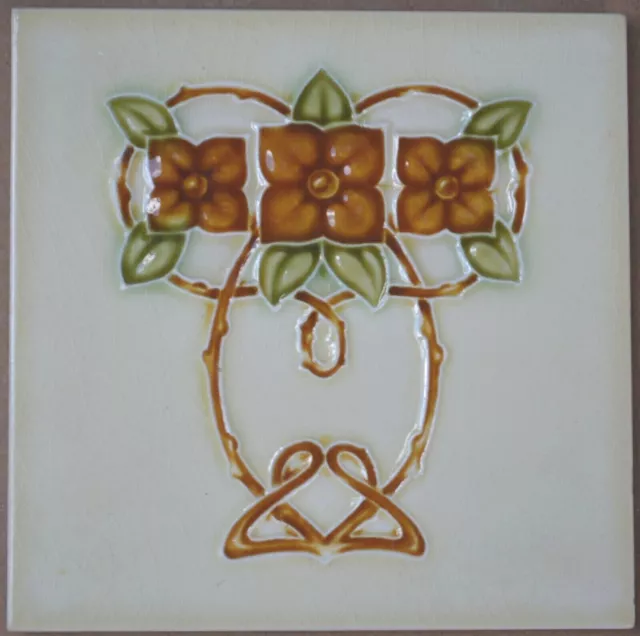 Alfred Meakin - Antique Art Nouveau Majolica Tile C1900