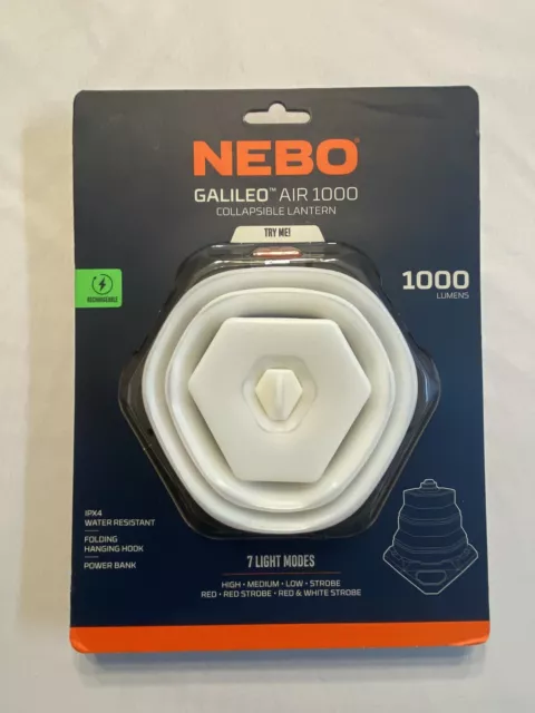 Collapsible LED Lantern Rechargeable 1000 Lumen Nebo Galileo Air 1000 W/7 Modes