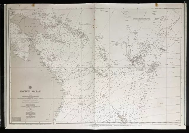 Nautical Chart South West Pacific Maritime Philippines Australia Admiralty 1969