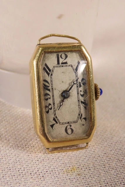 Ancienne Montre Pendentif Femme - Émail Bleu Nuit Avec Rang De Perles - Occasion