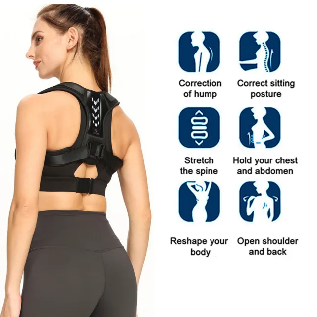 Posture Corrector Adjustable Clavicle Back Support Neck Brace Shoulder Men Women