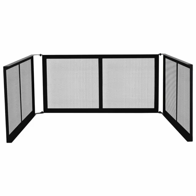 Jumbuck Heavy Duty Fire Pit Barrier Fire Screen Steel Mesh Easy Fold Firescreen