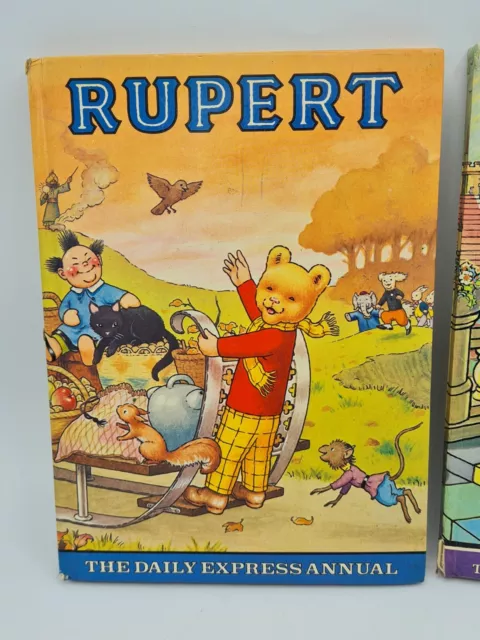 X2 Vintage Rupert Bear Daily Express Annuals 3