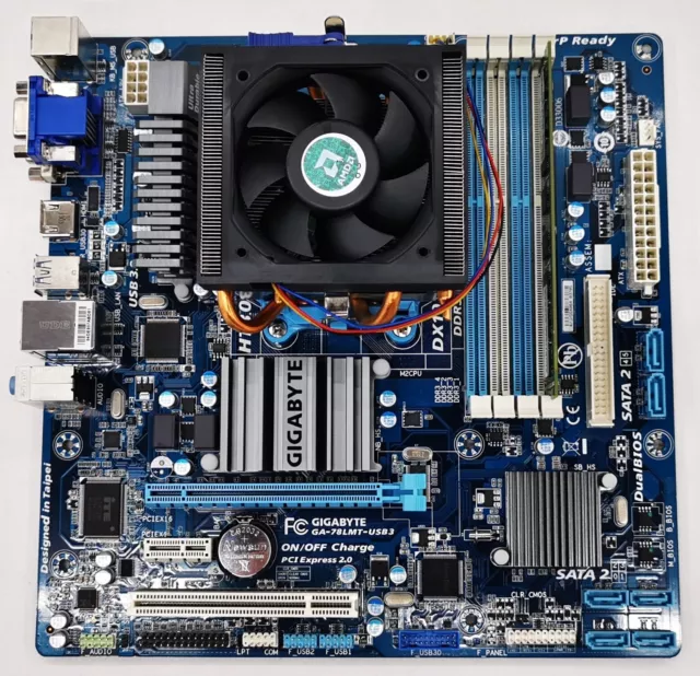 GIGABYTE GA-78LMT-USB3 Mainboard AM3+ Bundle | + AMD FX-4130 & I/O Blende