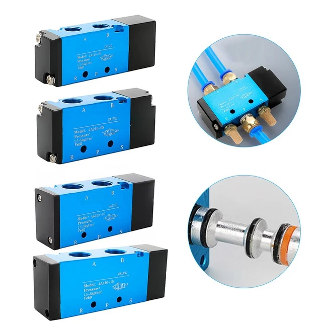 SAL Vanne Pneumatique Manuelle 3H21008 2 Positions 3 Voies 1/4' Vanne Pneumatique Actionnée Par